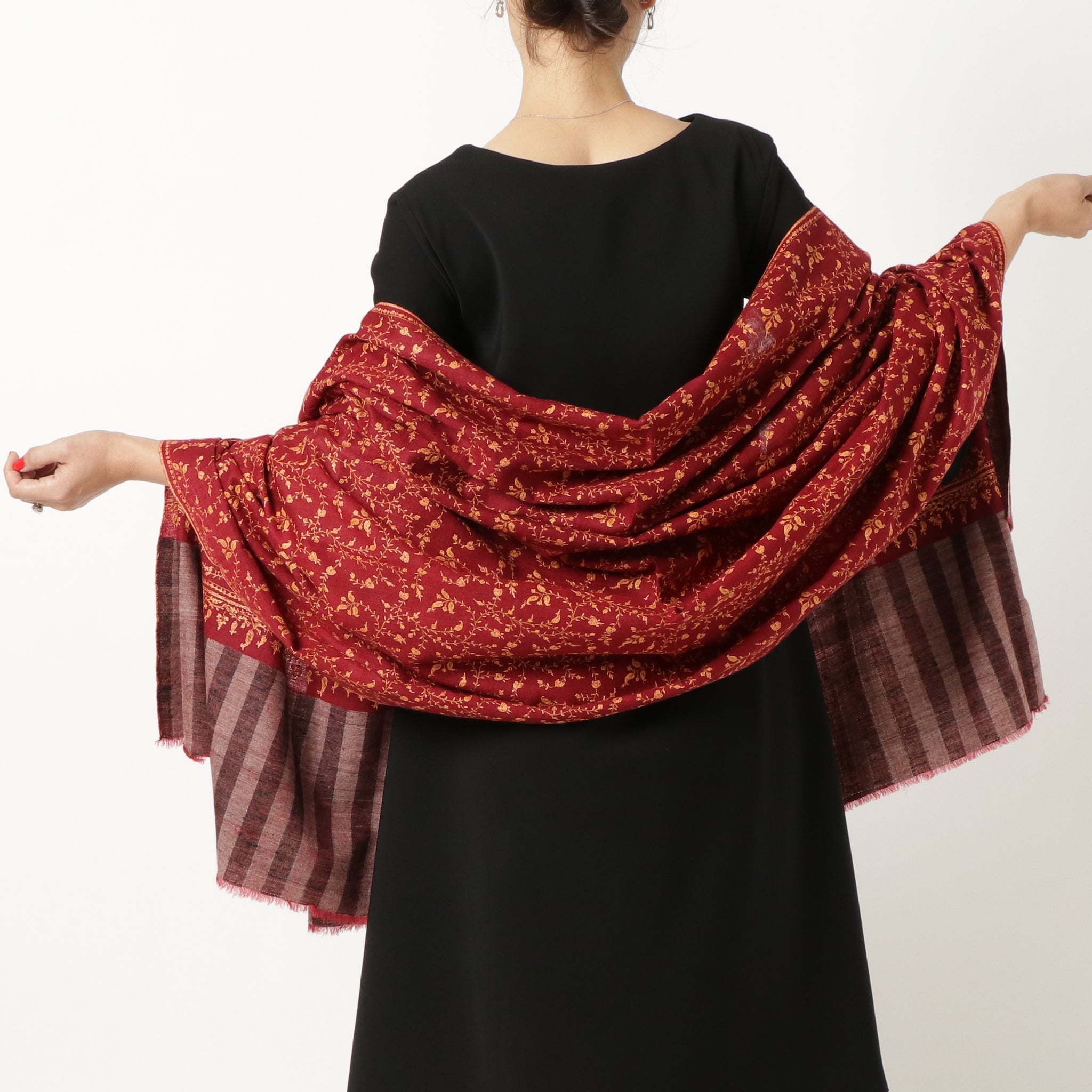 最高級パシュミナ・ジャリ刺繍ショール – ADRIANA EPOCA